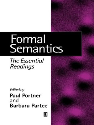 cover image of Formal Semantics